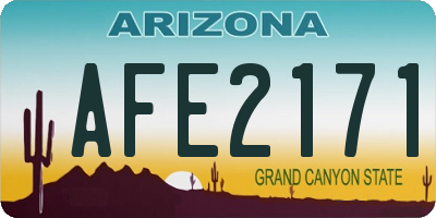 AZ license plate AFE2171