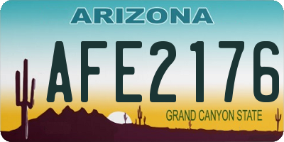 AZ license plate AFE2176