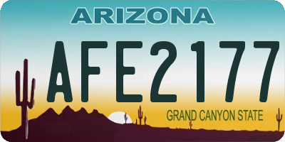 AZ license plate AFE2177