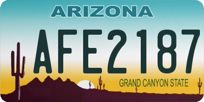 AZ license plate AFE2187