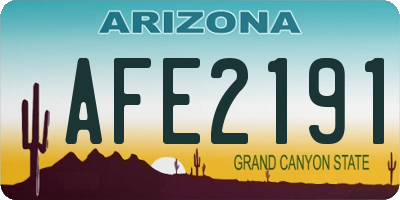 AZ license plate AFE2191