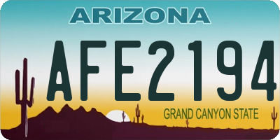 AZ license plate AFE2194