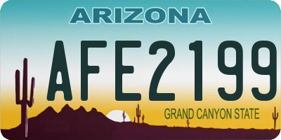 AZ license plate AFE2199