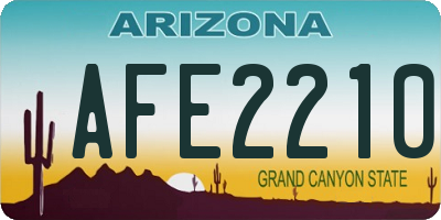 AZ license plate AFE2210
