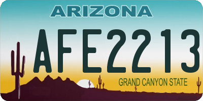 AZ license plate AFE2213
