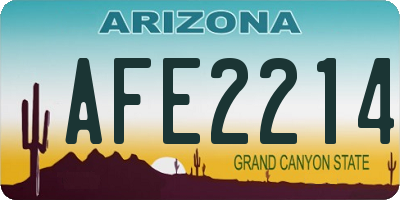 AZ license plate AFE2214