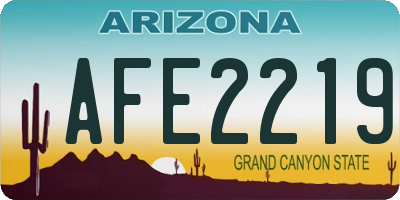 AZ license plate AFE2219