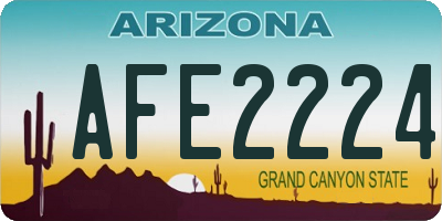 AZ license plate AFE2224