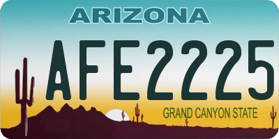 AZ license plate AFE2225