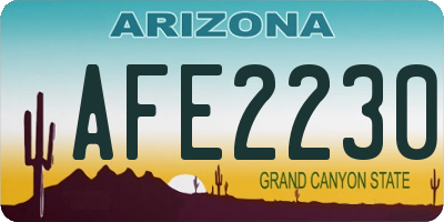AZ license plate AFE2230