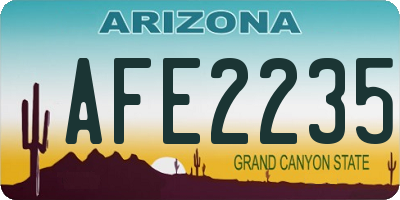 AZ license plate AFE2235