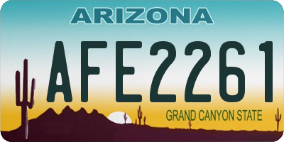 AZ license plate AFE2261