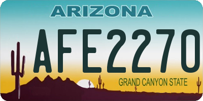 AZ license plate AFE2270