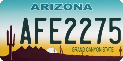 AZ license plate AFE2275