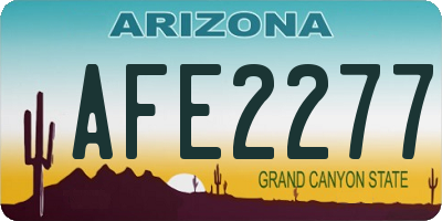 AZ license plate AFE2277