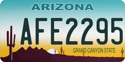 AZ license plate AFE2295