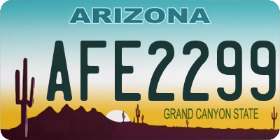 AZ license plate AFE2299
