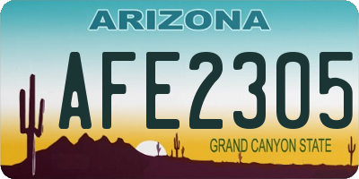 AZ license plate AFE2305