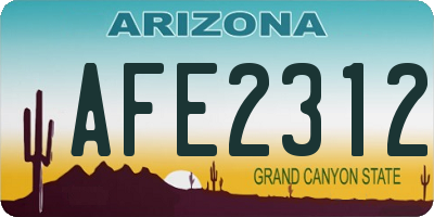 AZ license plate AFE2312