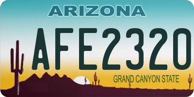 AZ license plate AFE2320