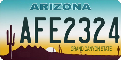 AZ license plate AFE2324