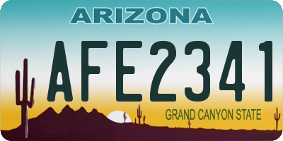 AZ license plate AFE2341