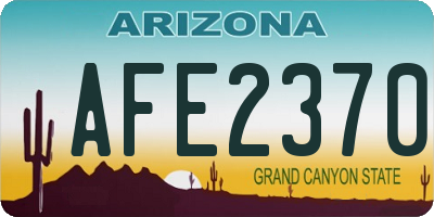 AZ license plate AFE2370