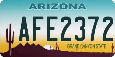 AZ license plate AFE2372