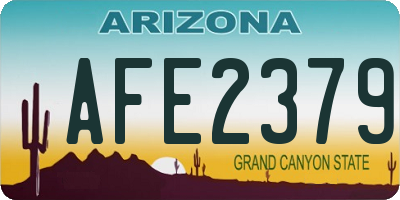 AZ license plate AFE2379