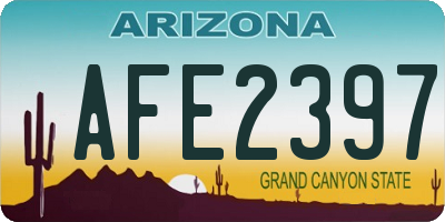 AZ license plate AFE2397
