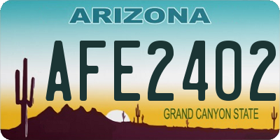 AZ license plate AFE2402