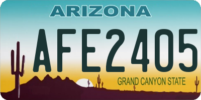 AZ license plate AFE2405