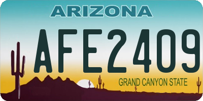 AZ license plate AFE2409