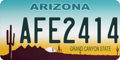 AZ license plate AFE2414