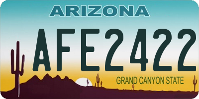 AZ license plate AFE2422