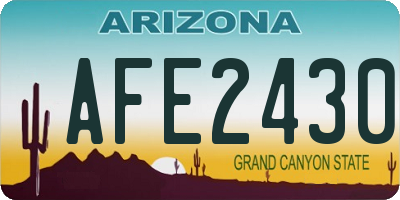 AZ license plate AFE2430