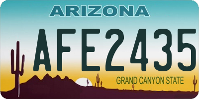 AZ license plate AFE2435