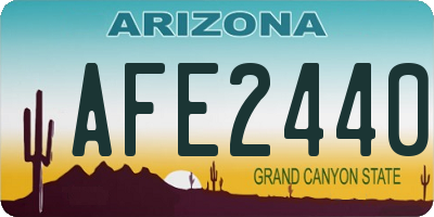 AZ license plate AFE2440