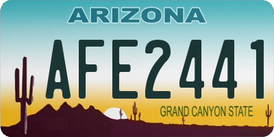 AZ license plate AFE2441