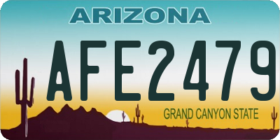 AZ license plate AFE2479