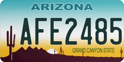 AZ license plate AFE2485