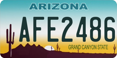 AZ license plate AFE2486