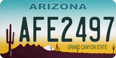 AZ license plate AFE2497