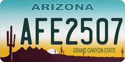 AZ license plate AFE2507