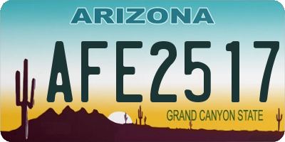 AZ license plate AFE2517