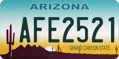 AZ license plate AFE2521
