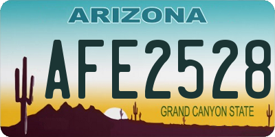 AZ license plate AFE2528