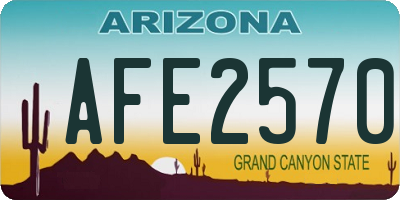 AZ license plate AFE2570