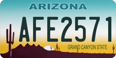 AZ license plate AFE2571