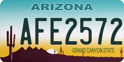 AZ license plate AFE2572